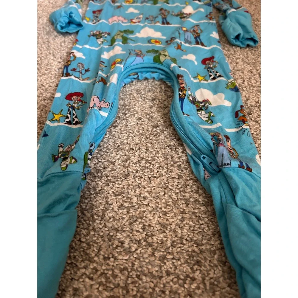 Little Sleepies Disney Toy Story Bamboo Zippy Blue 3-6 Months Woody Buzz Rex